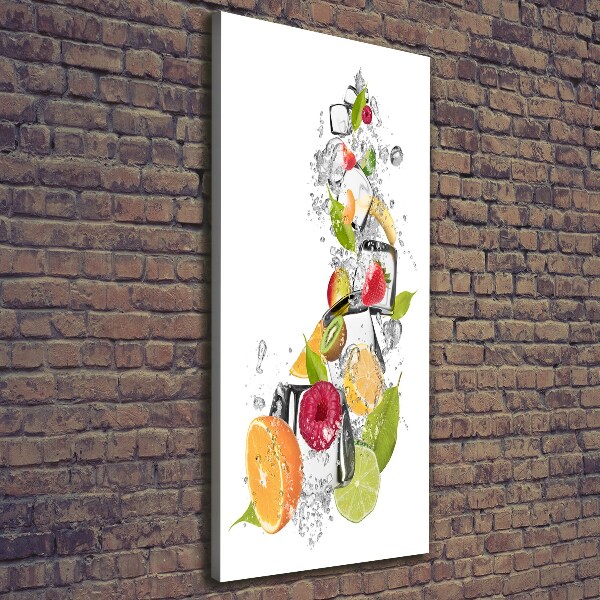 Foto leinwand vertikales Obst und Eis