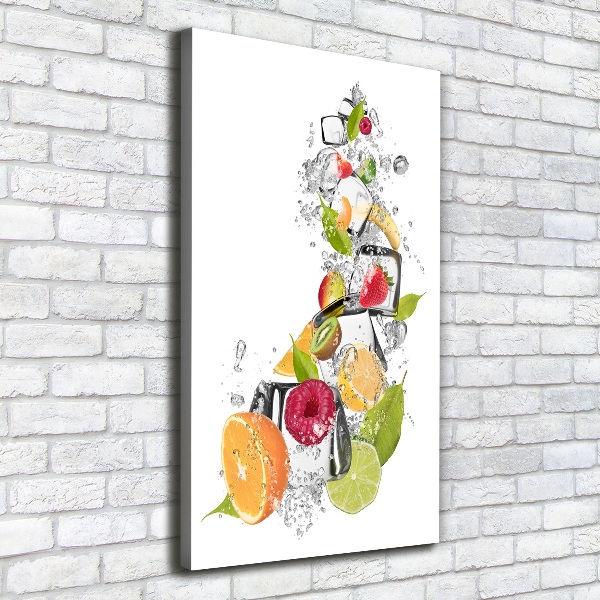 Foto leinwand vertikales Obst und Eis