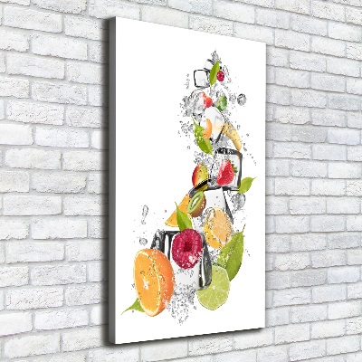 Foto leinwand vertikales Obst und Eis