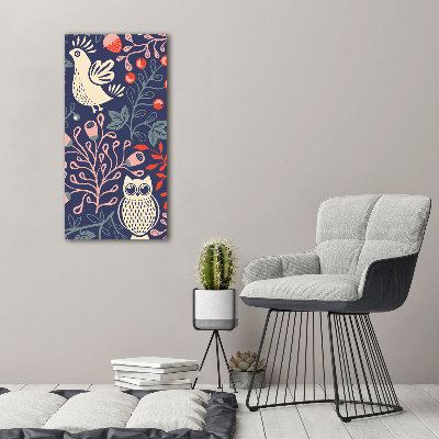 Foto auf leinwand vertikales Hahn, Henne, Eule