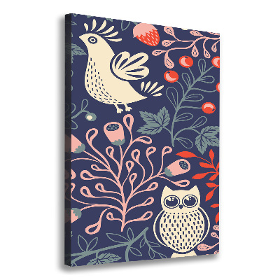 Foto auf leinwand vertikales Hahn, Henne, Eule