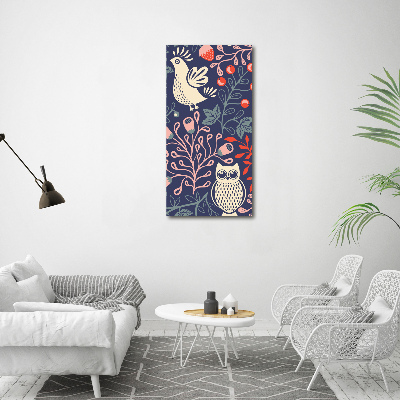 Foto auf leinwand vertikales Hahn, Henne, Eule