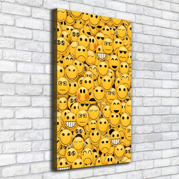 Wandbild vertikales Emoticons