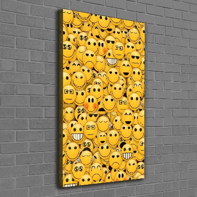 Wandbild vertikales Emoticons