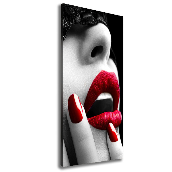 Foto auf leinwand vertikales Spitzenmaske