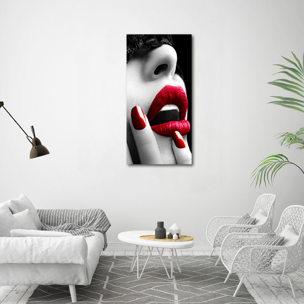 Foto auf leinwand vertikales Spitzenmaske