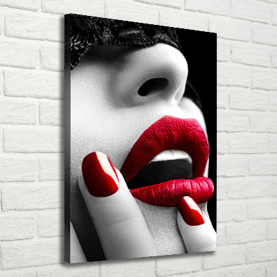 Foto auf leinwand vertikales Spitzenmaske