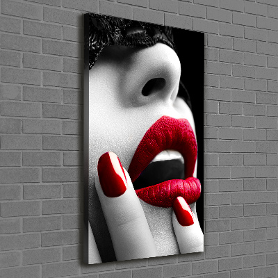 Foto auf leinwand vertikales Spitzenmaske