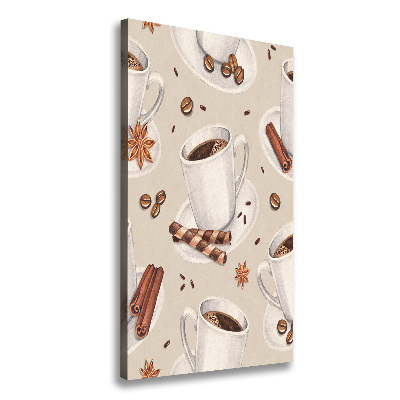 Foto leinwand vertikales Eine Tasse Kaffee