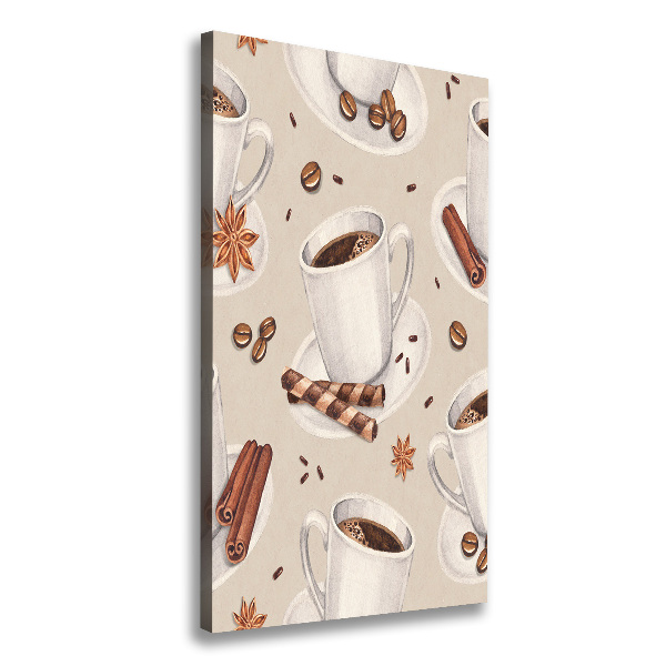 Foto leinwand vertikales Eine Tasse Kaffee