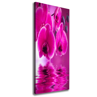 Foto leinwand vertikales Rosa Orchidee
