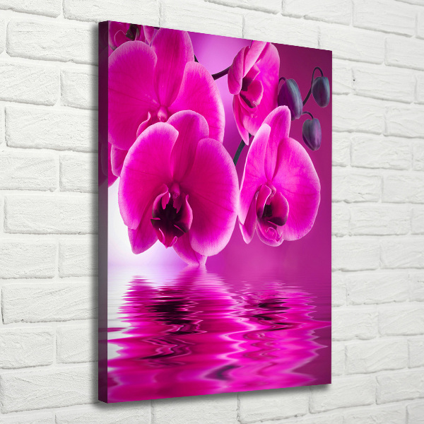 Foto leinwand vertikales Rosa Orchidee
