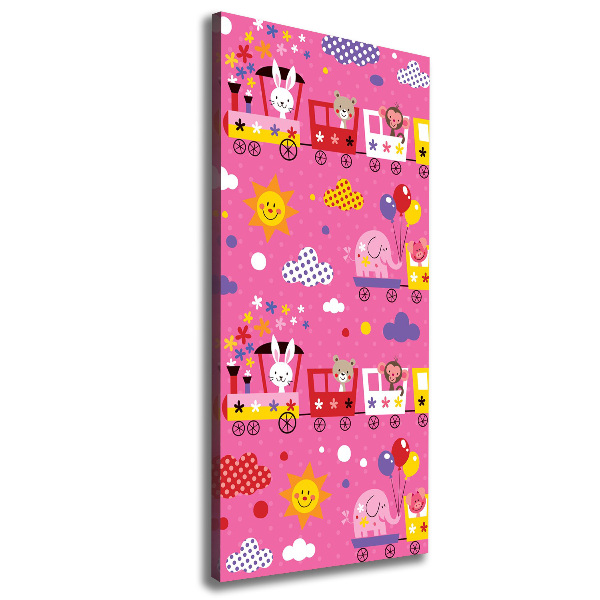 Foto leinwand vertikales Fröhlicher Zug