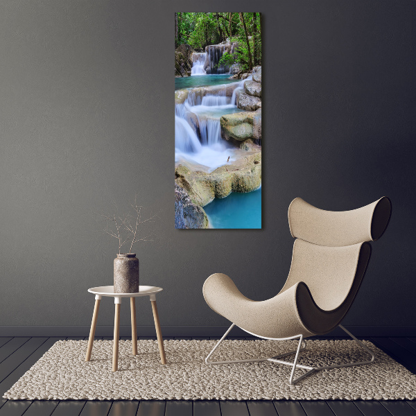 Wandbild vertikales Wasserfall Thailand