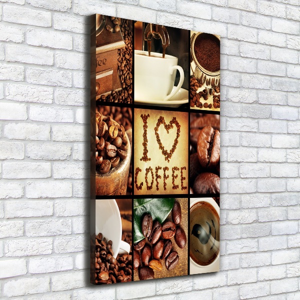 Foto auf leinwand vertikales Kaffeecollage