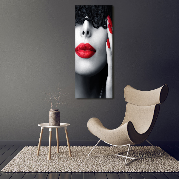 Foto auf leinwand vertikales Spitzenmaske