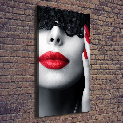 Foto auf leinwand vertikales Spitzenmaske