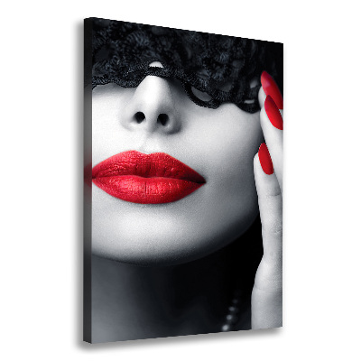 Foto auf leinwand vertikales Spitzenmaske