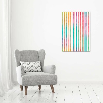 Foto leinwand vertikales Bunte Streifen