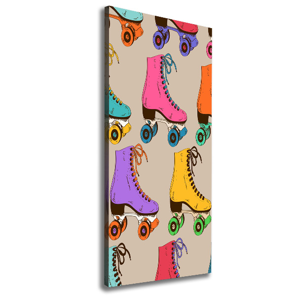 Wandbild vertikales Bunte Rollschuhe