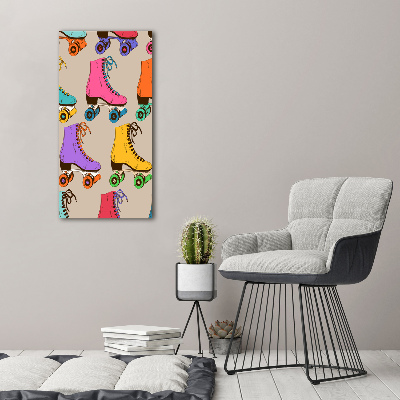 Wandbild vertikales Bunte Rollschuhe
