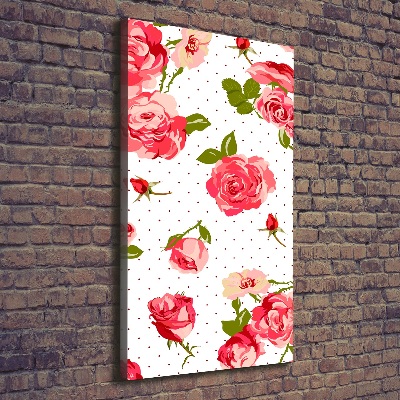 Foto auf leinwand vertikales Wildrosen