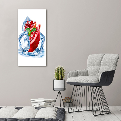 Wandbild vertikales Granatapfel und Eis