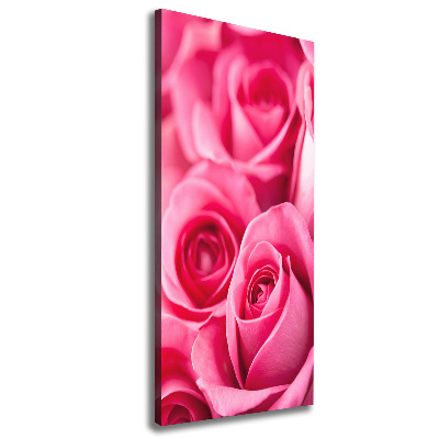 Wandbild vertikales Rosa Rosen
