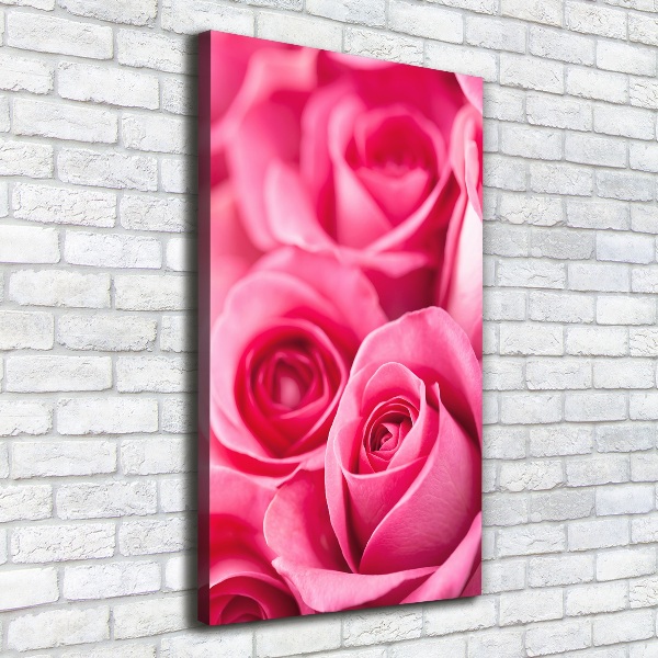 Wandbild vertikales Rosa Rosen