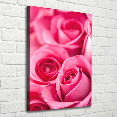 Wandbild vertikales Rosa Rosen