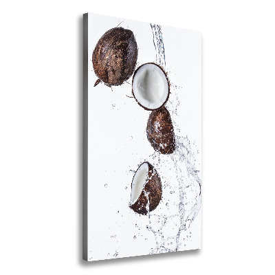 Foto leinwand vertikales Kokosnuss