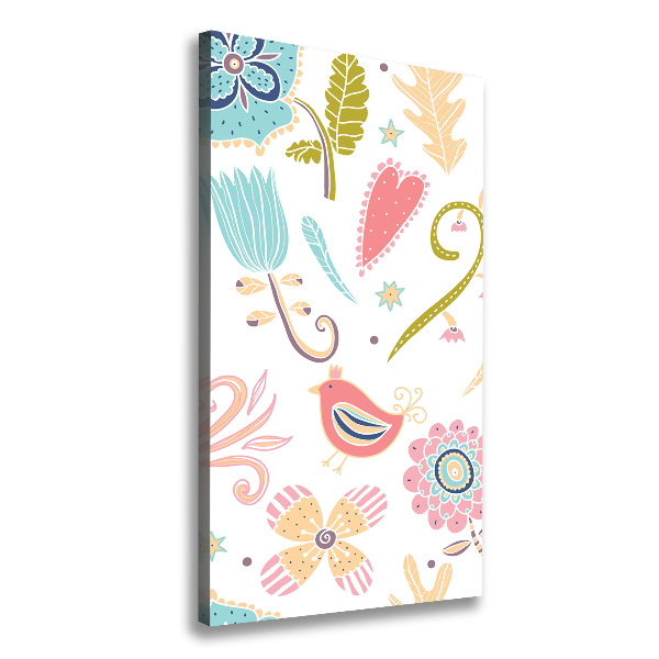 Foto auf leinwand vertikales Pflanzen und Vögel