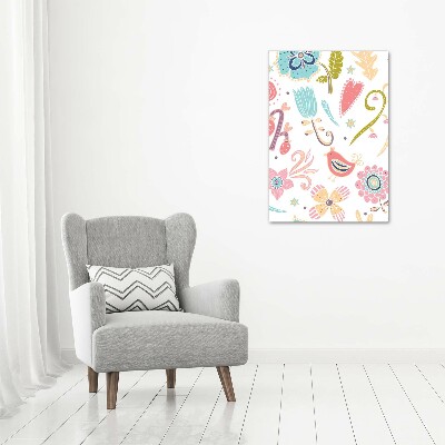 Foto auf leinwand vertikales Pflanzen und Vögel