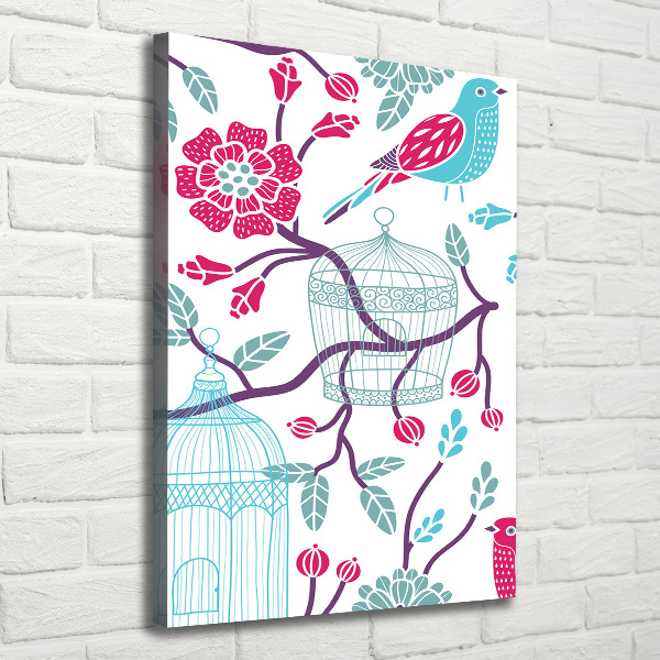 Foto auf leinwand vertikales Vogelkäfige
