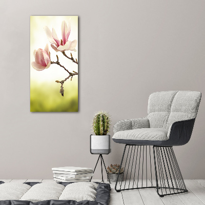 Foto auf leinwand vertikales Magnolienblüten
