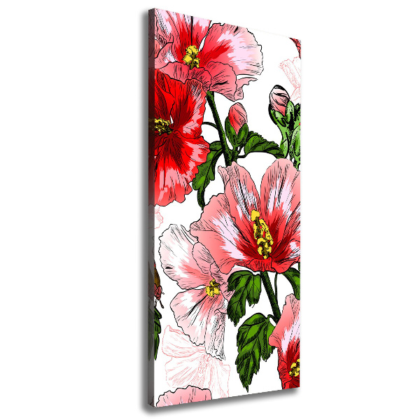 Foto leinwand vertikales Hibiskus