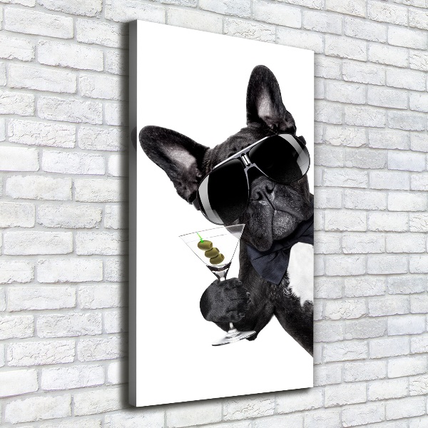 Foto leinwand vertikales Piez mit Martini