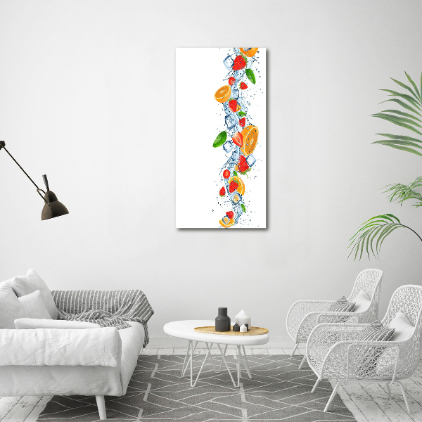 Wandbild vertikales Obst und Eis