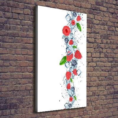 Foto leinwand vertikales Waldfrüchte und Eis