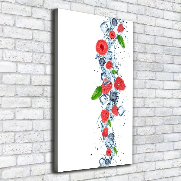 Foto leinwand vertikales Waldfrüchte und Eis