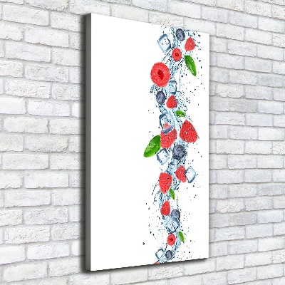 Foto leinwand vertikales Waldfrüchte und Eis