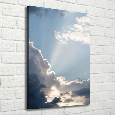 Foto leinwand vertikales Wolken am Himmel