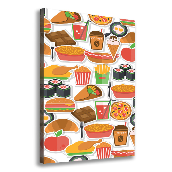 Foto leinwand vertikales Fastfood