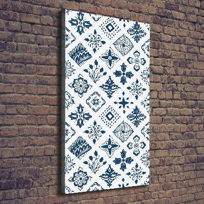 Foto auf leinwand vertikales Blumenmuster