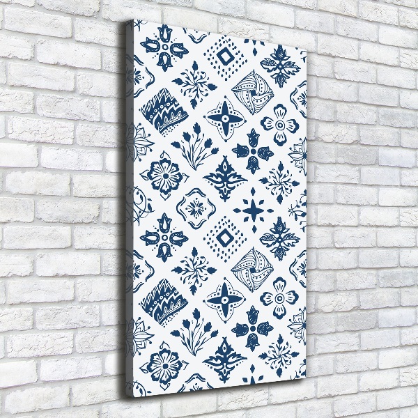 Foto auf leinwand vertikales Blumenmuster