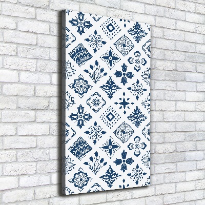 Foto auf leinwand vertikales Blumenmuster