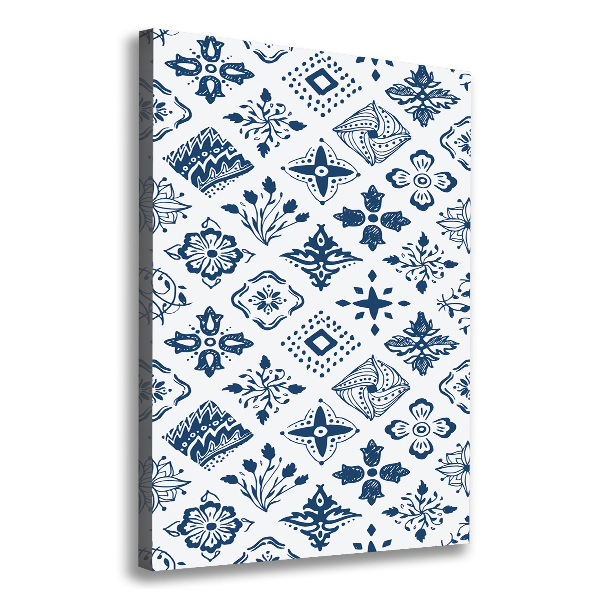 Foto auf leinwand vertikales Blumenmuster