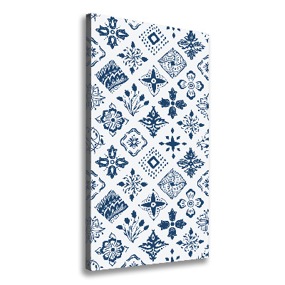 Foto auf leinwand vertikales Blumenmuster