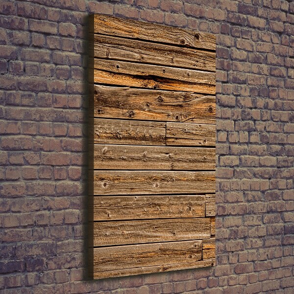 Foto auf leinwand vertikales Holzwand