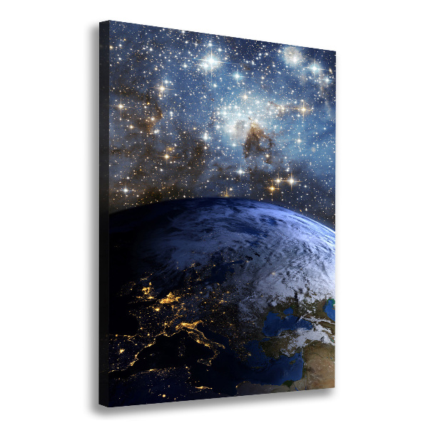 Foto leinwand vertikales Planet Erde